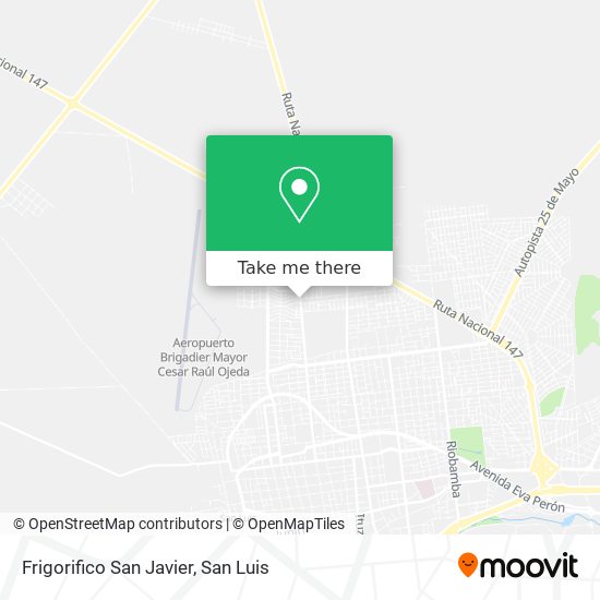 Mapa de Frigorifico San Javier