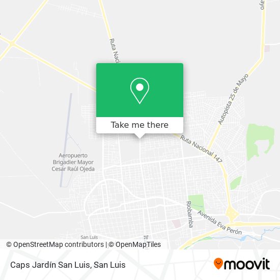 Caps Jardín San Luis map