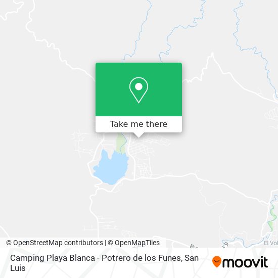 Mapa de Camping Playa Blanca - Potrero de los Funes