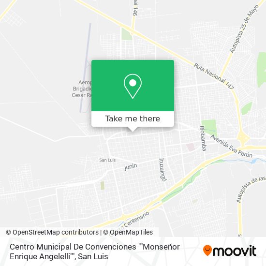 Mapa de Centro Municipal De Convenciones ""Monseñor Enrique Angelelli""