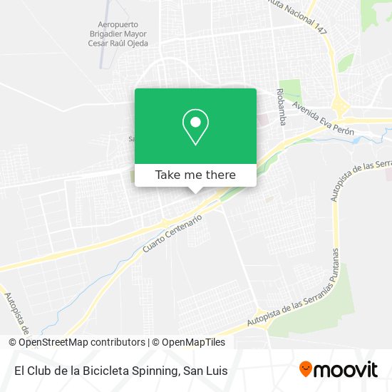 El Club de la Bicicleta Spinning map