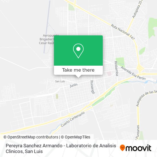 Pereyra Sanchez Armando - Laboratorio de Analisis Clinicos map
