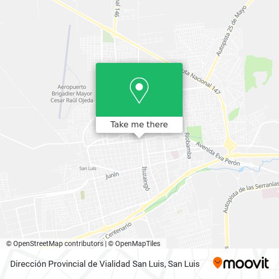 Dirección Provincial de Vialidad San Luis map