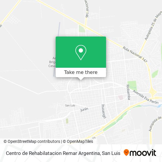 Mapa de Centro de Rehabilatacion Remar Argentina