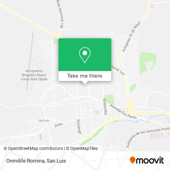 Mapa de Onmilife Romina