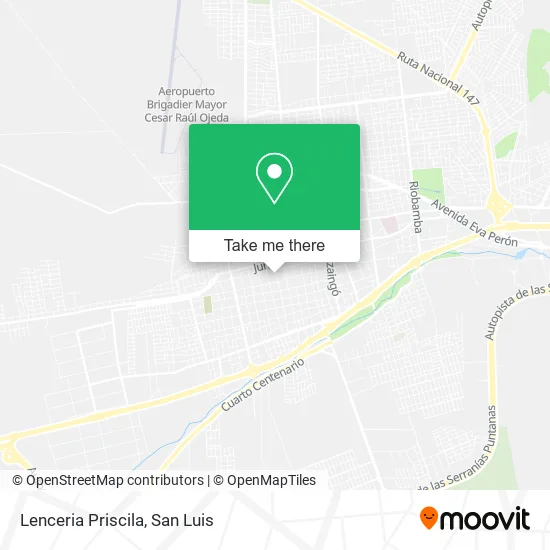 Mapa de Lenceria Priscila