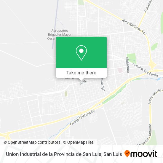 Union Industrial de la Provincia de San Luis map