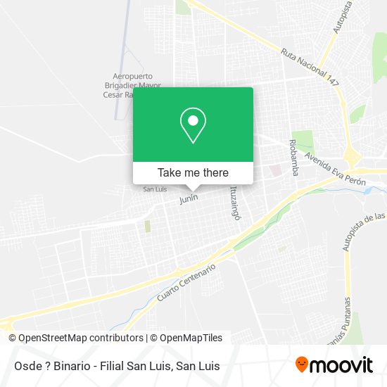 Osde ? Binario - Filial San Luis map