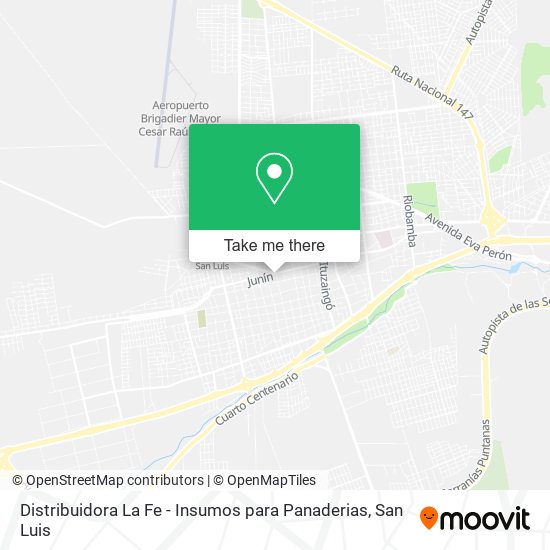 Distribuidora La Fe - Insumos para Panaderias map