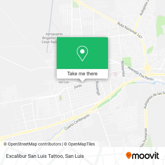 Excalibur San Luis Tattoo map