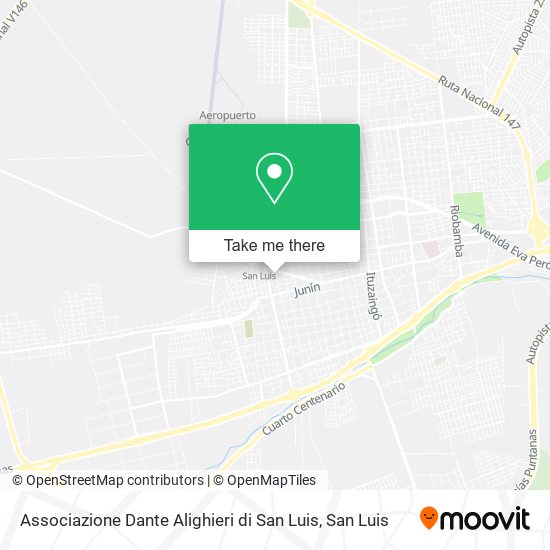 Associazione Dante Alighieri di San Luis map