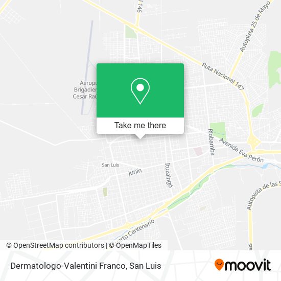 Mapa de Dermatologo-Valentini Franco