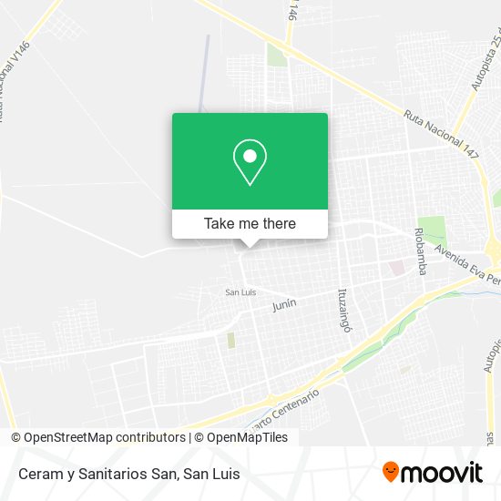 Mapa de Ceram y Sanitarios San