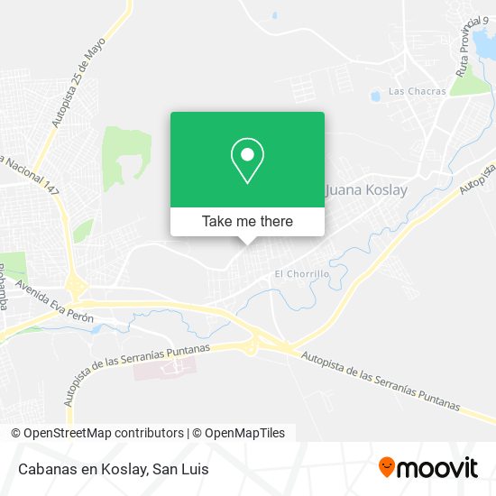 Cabanas en Koslay map