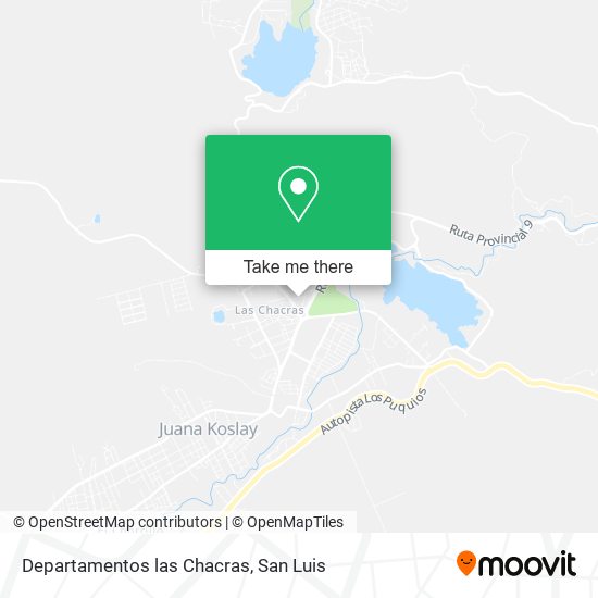 Departamentos las Chacras map