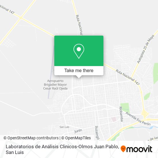 Laboratorios de Análisis Clinicos-Olmos Juan Pablo map