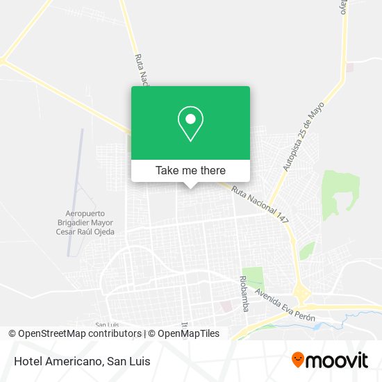 Mapa de Hotel Americano