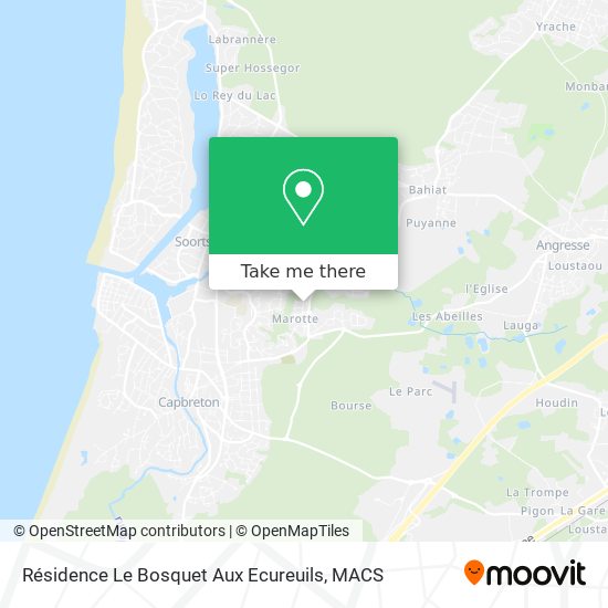 Mapa Résidence Le Bosquet Aux Ecureuils