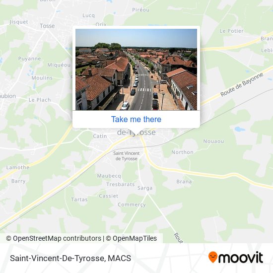 Mapa Saint-Vincent-De-Tyrosse