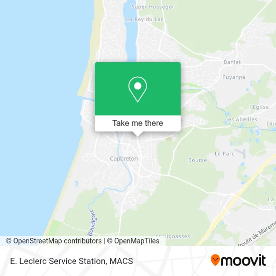 Station Service E. Leclerc map