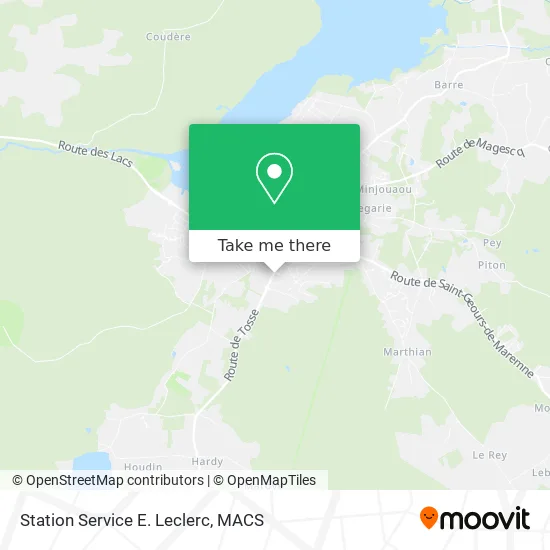 Station Service E. Leclerc map