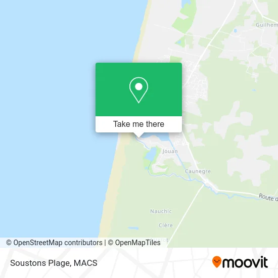 Soustons Plage map