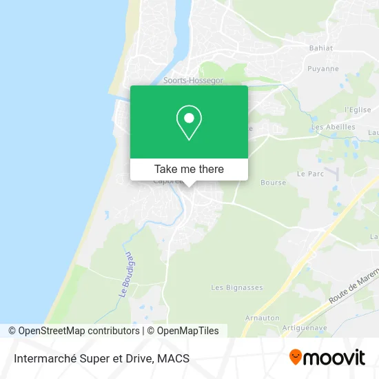 Intermarché Super et Drive map