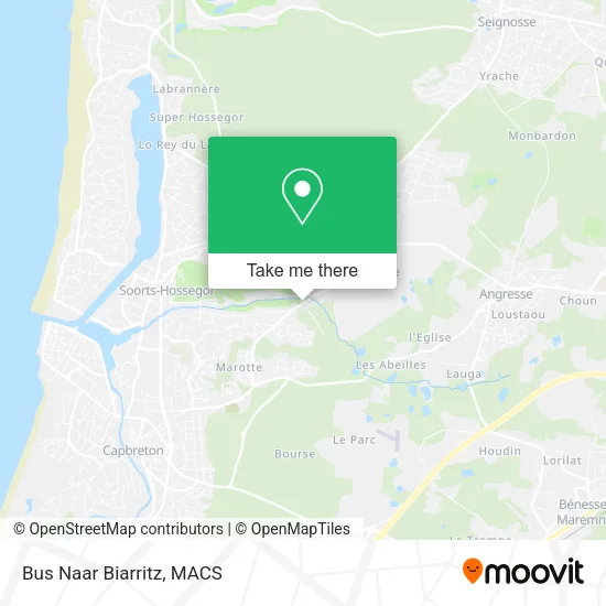 Bus Naar Biarritz map