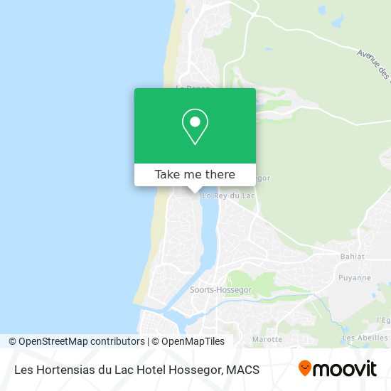 Les Hortensias du Lac Hotel Hossegor map