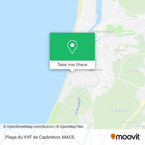Plage du VVF de Capbreton map