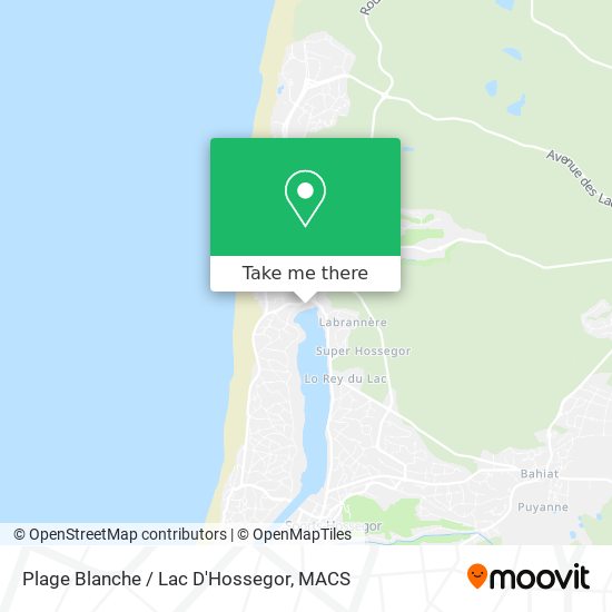 Plage Blanche / Lac D'Hossegor map