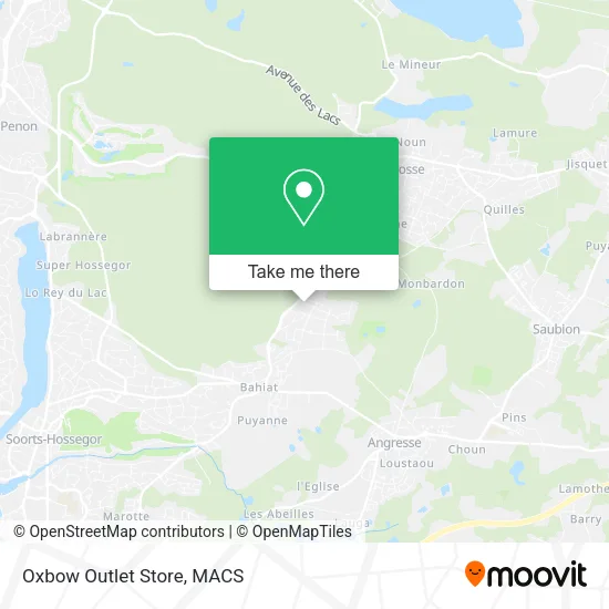 Oxbow Outlet Store map