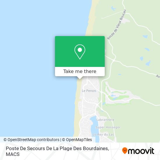 Mapa Poste De Secours De La Plage Des Bourdaines