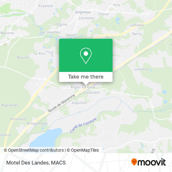 Mapa Motel Des Landes