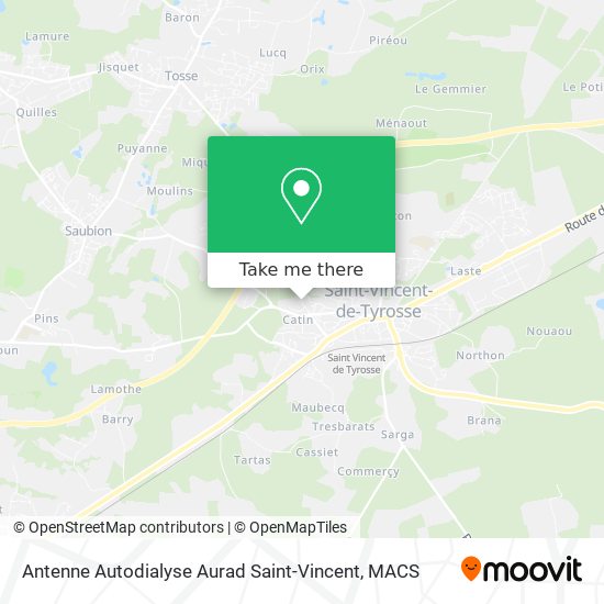 Antenne Autodialyse Aurad Saint-Vincent map