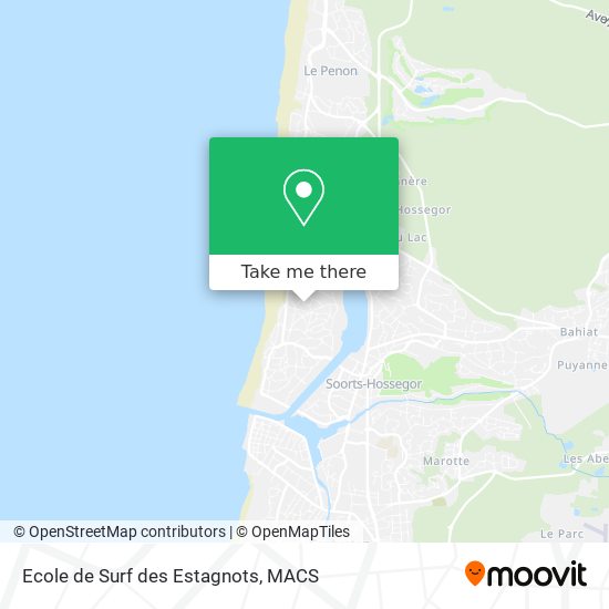 Ecole de Surf des Estagnots map