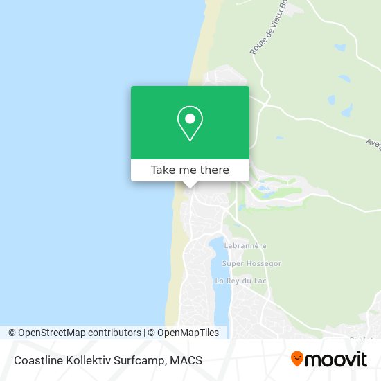 Mapa Coastline Kollektiv Surfcamp