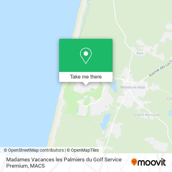 Mapa Madames Vacances les Palmiers du Golf Service Premium