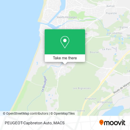 PEUGEOT-Capbreton Auto map