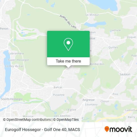 Eurogolf Hossegor - Golf One 40 map