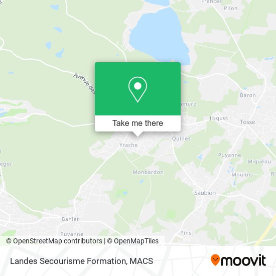 Landes Secourisme Formation map