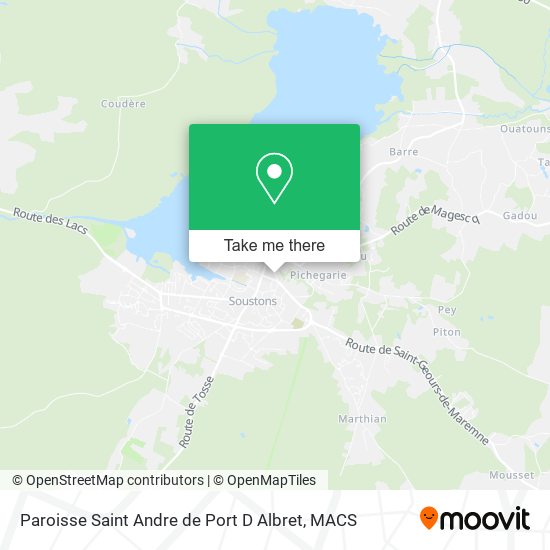 Mapa Paroisse Saint Andre de Port D Albret