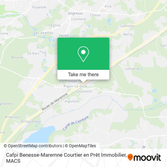 Cafpi Benesse-Maremne Courtier en Prêt Immobilier map