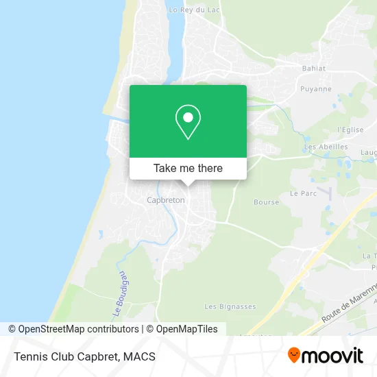 Tennis Club Capbret map