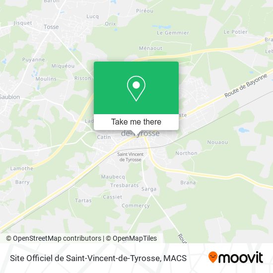 Site Officiel de Saint-Vincent-de-Tyrosse map