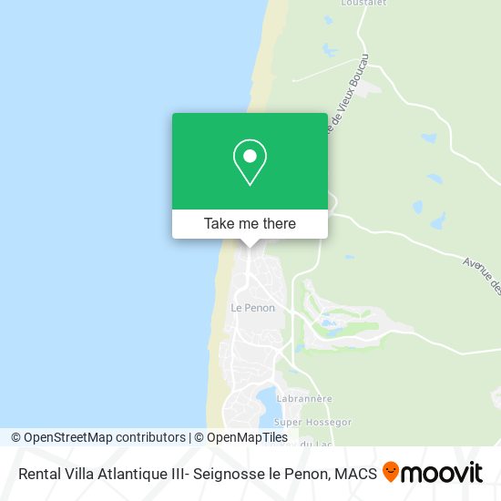 Mapa Rental Villa Atlantique III- Seignosse le Penon