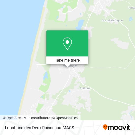 Mapa Locations des Deux Ruisseaux