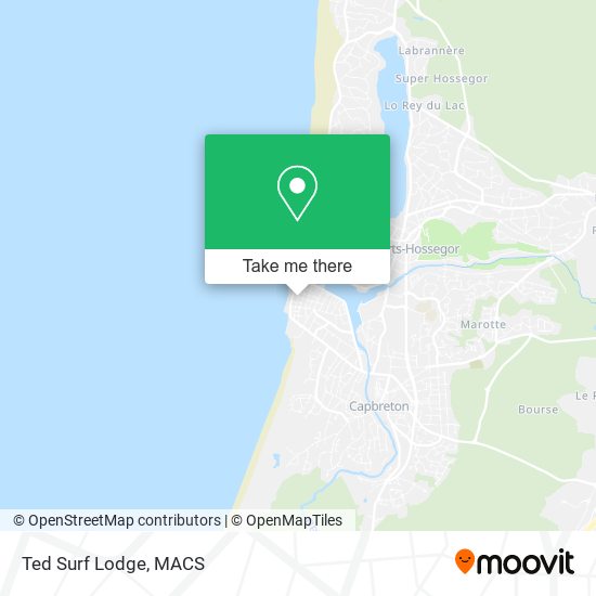 Mapa Ted Surf Lodge