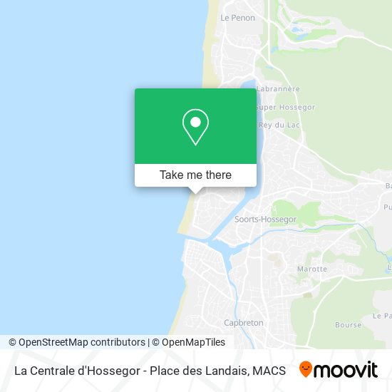 Mapa La Centrale d'Hossegor - Place des Landais
