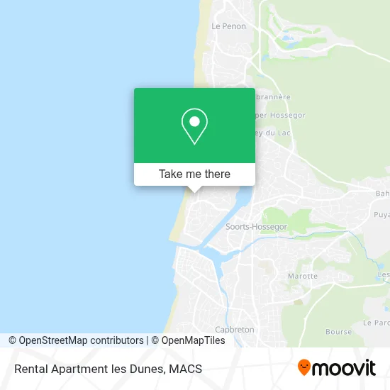 Rental Apartment les Dunes map